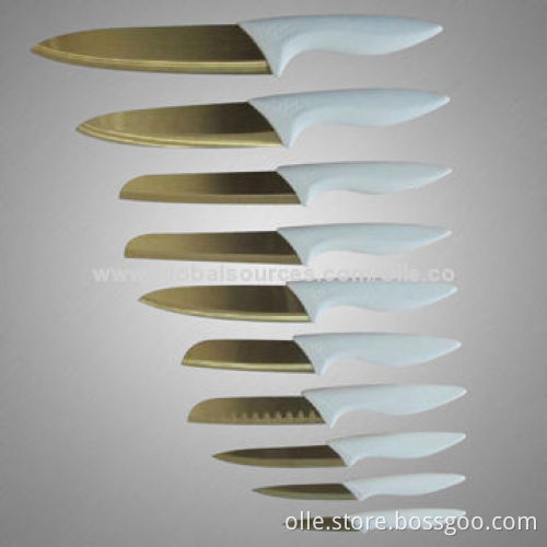 Gorgeous Colored Blade Titanium Ceramic Knife Set